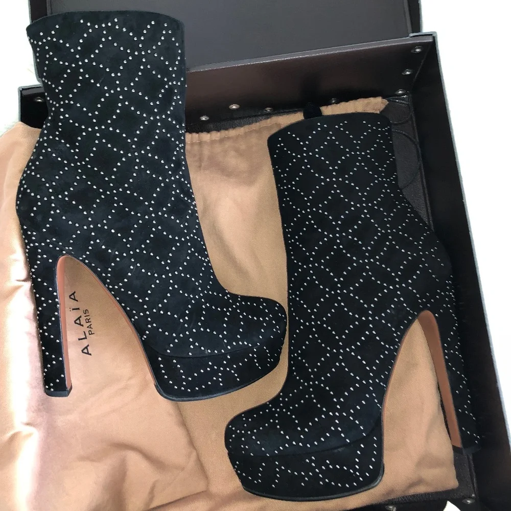 ALAIA platform suede shoes size EU 39 - Picture 1 of 16